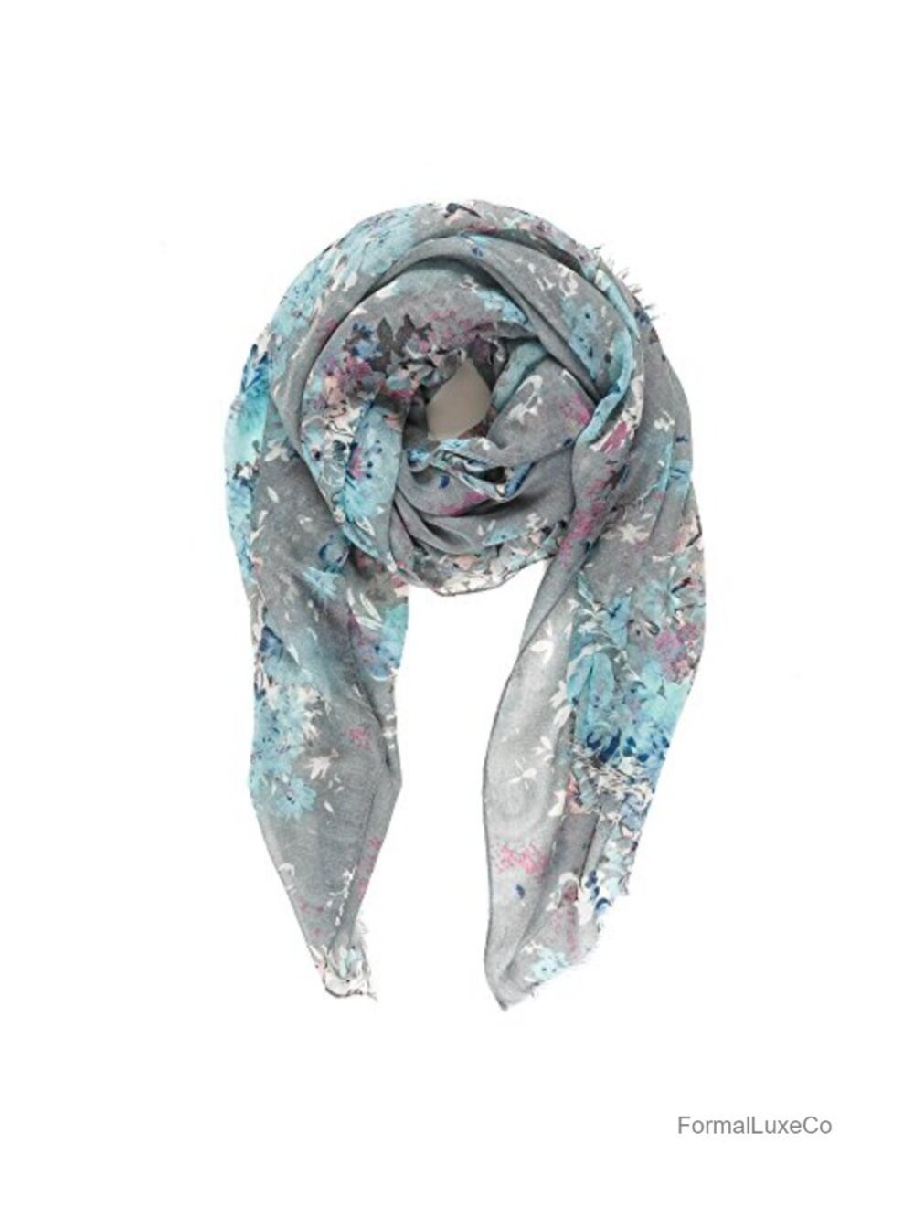 Viscose Floral Lightweight Scarf Shawl Wrap for Summer Fall